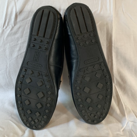 Aerosoles Black Faux Leather Loafers - Picture 4 of 5